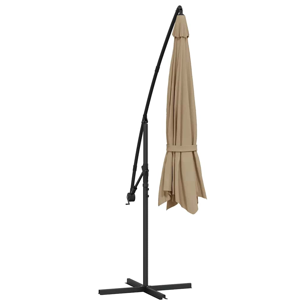 8718475697459_g_en_hd_5 vidaXL Cantilever Garden Parasol with Aluminium Pole 350 cm Taupe - Image 6