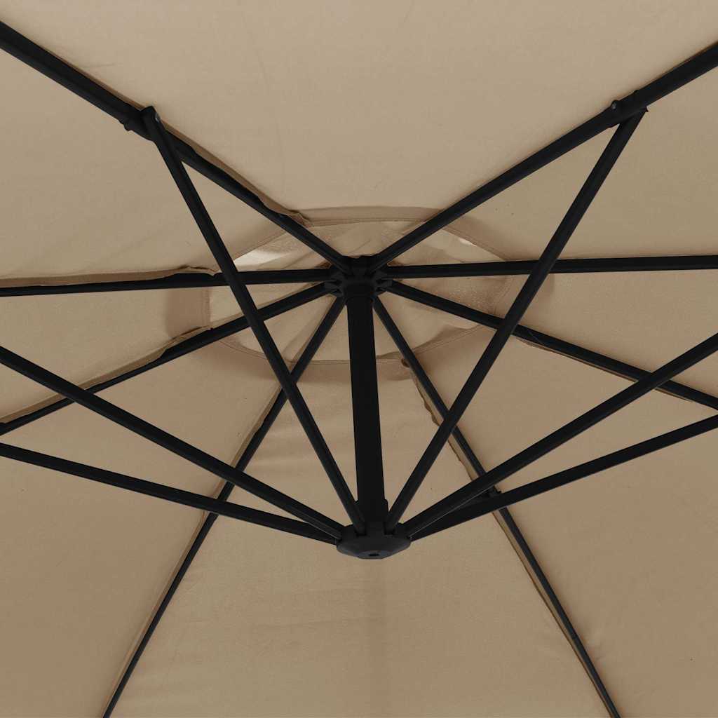 8718475697459_g_en_hd_6 vidaXL Cantilever Garden Parasol with Aluminium Pole 350 cm Taupe - Image 7