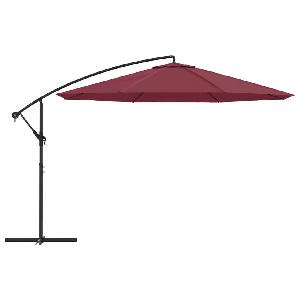 8718475697466_g_en_hd_1 vidaXL Cantilever Garden Parasol with Aluminium Pole 350 cm Bordeaux Red - Image 3