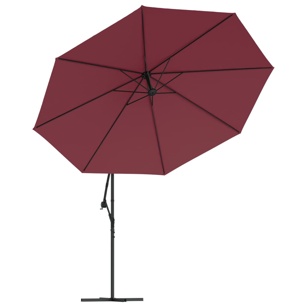 8718475697466_g_en_hd_2 vidaXL Cantilever Garden Parasol with Aluminium Pole 350 cm Bordeaux Red - Image 4