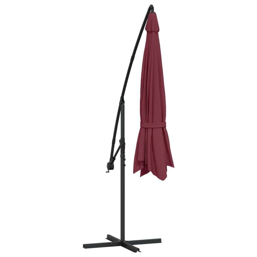 8718475697466_g_en_hd_4 vidaXL Cantilever Garden Parasol with Aluminium Pole 350 cm Bordeaux Red - Image 6