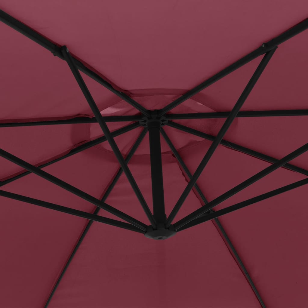 8718475697466_g_en_hd_5 vidaXL Cantilever Garden Parasol with Aluminium Pole 350 cm Bordeaux Red - Image 7