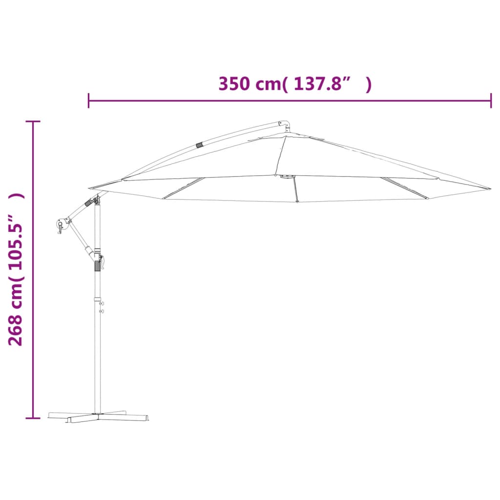 8718475697466_g_en_hd_8 vidaXL Cantilever Garden Parasol with Aluminium Pole 350 cm Bordeaux Red - Image 10
