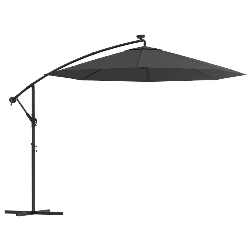 8718475697602_a_en_hd_1 vidaXL Cantilever Garden Parasol with LED Lights and Steel Pole 300 cm Anthracite - Image 2