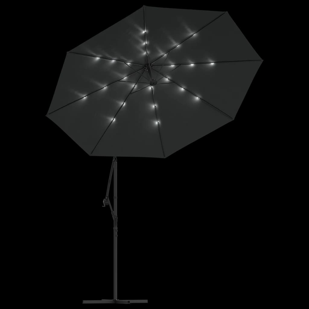 8718475697602_g_en_hd_4 vidaXL Cantilever Garden Parasol with LED Lights and Steel Pole 300 cm Anthracite - Image 6