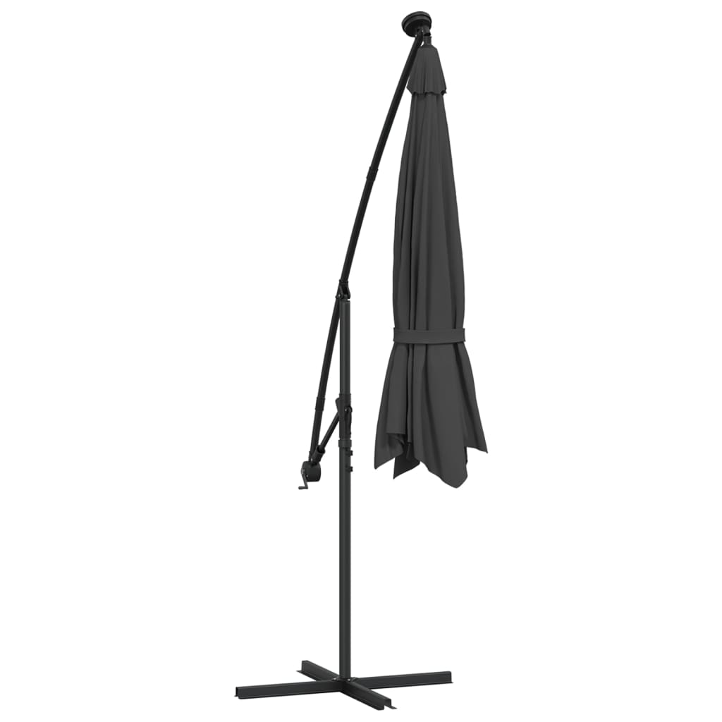8718475697602_g_en_hd_6 vidaXL Cantilever Garden Parasol with LED Lights and Steel Pole 300 cm Anthracite - Image 8