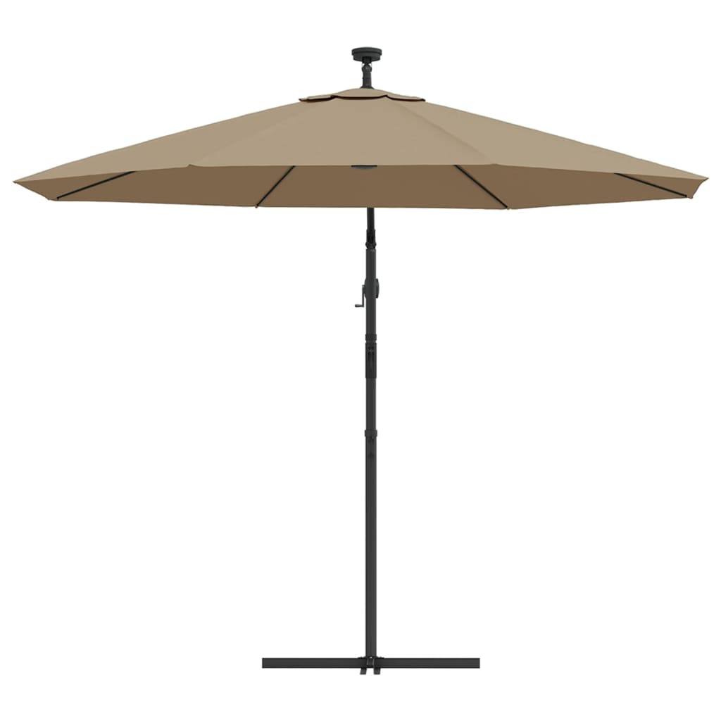 8718475697619_g_en_hd_5 vidaXL Cantilever Garden Parasol with LED Lights and Steel Pole 300 cm Taupe - Image 6