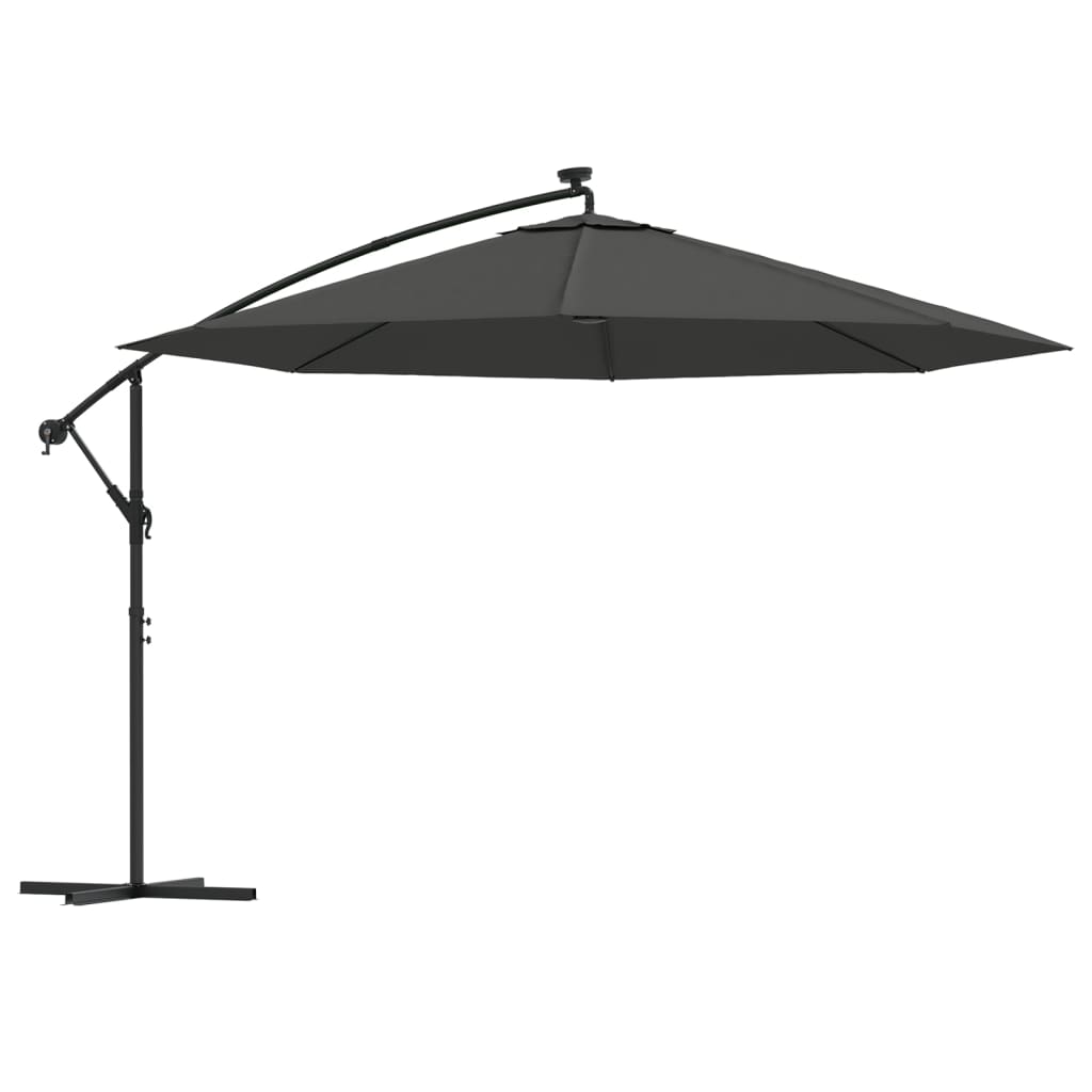 8718475697640_a_en_hd_1 vidaXL Cantilever Garden Parasol with LED Lights and Metal Pole 350 cm Anthracite - Image 2