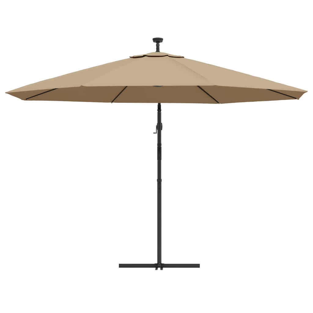 8718475697657_g_en_hd_5 vidaXL Cantilever Garden Parasol with LED Lights and Metal Pole 350 cm Taupe - Image 7