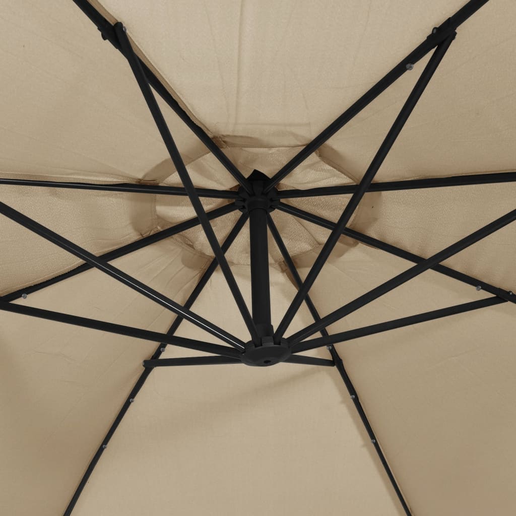 8718475697657_g_en_hd_7 vidaXL Cantilever Garden Parasol with LED Lights and Metal Pole 350 cm Taupe - Image 9