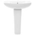 vidaXL Freestanding Basin with Pedestal Ceramic White 650x520x200 mm - Image 3