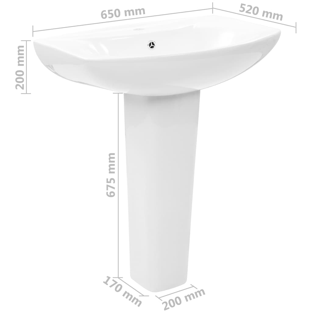 8718475697893_g_en_hd_5 vidaXL Freestanding Basin with Pedestal Ceramic White 650x520x200 mm - Image 7