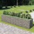 vidaXL Gabion Raised Bed Galvanised Steel 450x90x100 cm