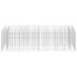 vidaXL Gabion Raised Bed Galvanised Steel 180x50x50 cm - Image 5