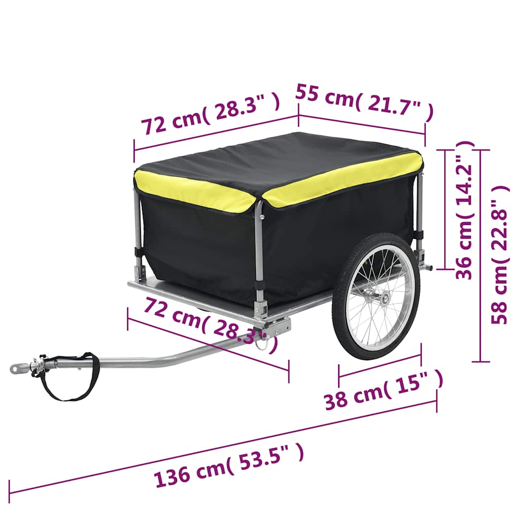 8718475701361_g_en_hd_5 vidaXL Bike Trailer Black and Yellow 65 kg - Image 6