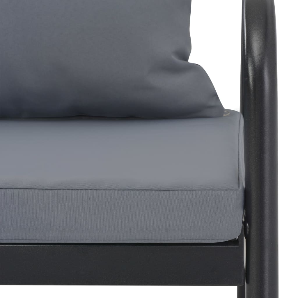 8718475702092_g_en_hd_4 vidaXL 2 Seater Garden Bench with Cushions Grey Aluminium - Image 5