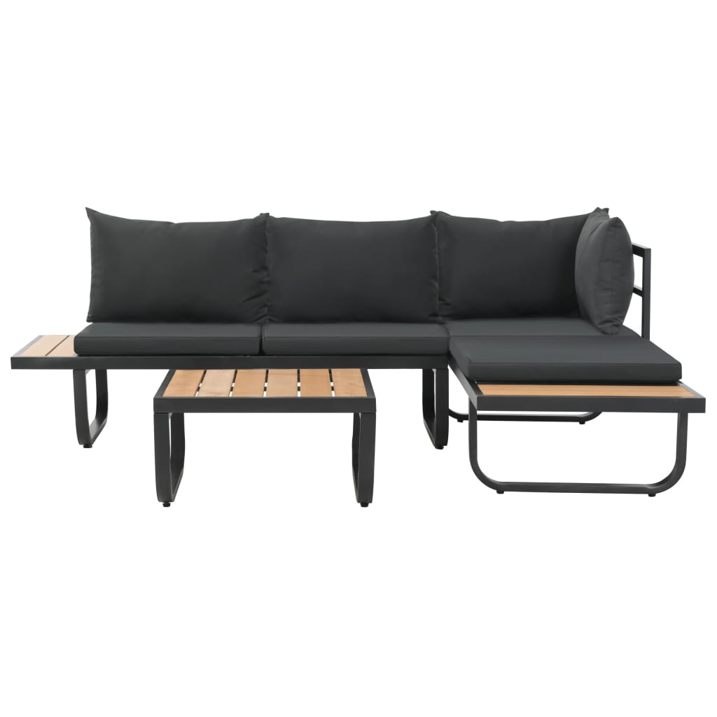 8718475702146_g_en_hd_1 vidaXL 2 Piece Garden Corner Sofa Set with Cushions Aluminium WPC - Image 2