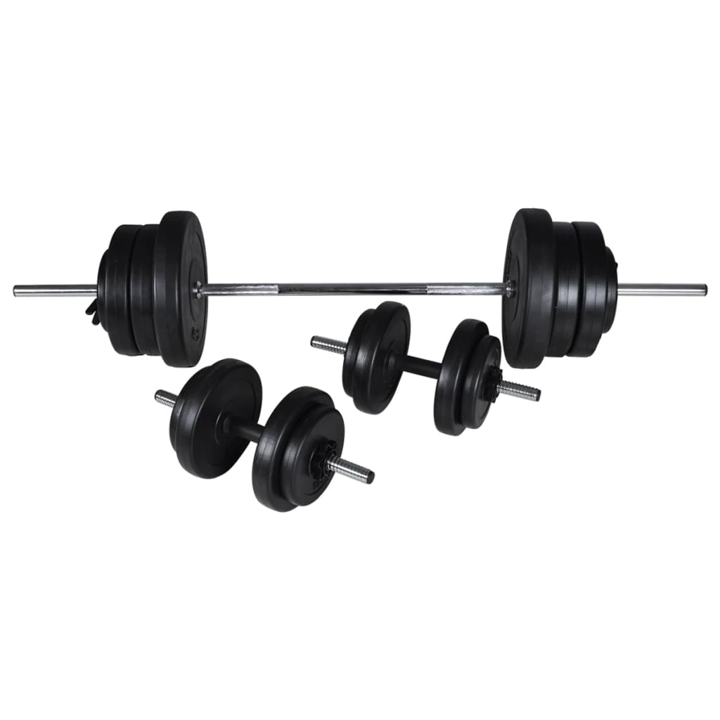8718475702443_g_en_hd_6 vidaXL Barbell Squat Rack with Barbell and Dumbbell Set 60.5 kg - Image 7