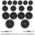 vidaXL Barbell Squat Rack with Barbell and Dumbbell Set 60.5 kg - Image 8