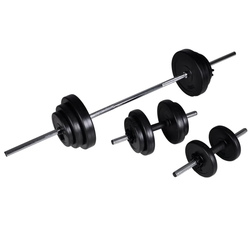 8718475702467_g_en_hd_8 vidaXL Workout Bench with Barbell and Dumbbell Set 30.5 kg - Image 9