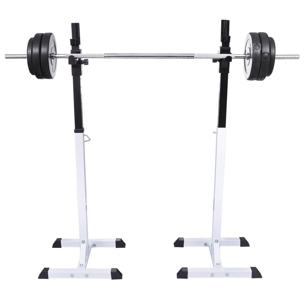 8718475702481_g_en_hd_1 vidaXL Barbell Squat Rack with Barbell and Dumbbell Set 30.5 kg - Image 2