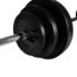 vidaXL Barbell Squat Rack with Barbell and Dumbbell Set 30.5 kg - Image 9