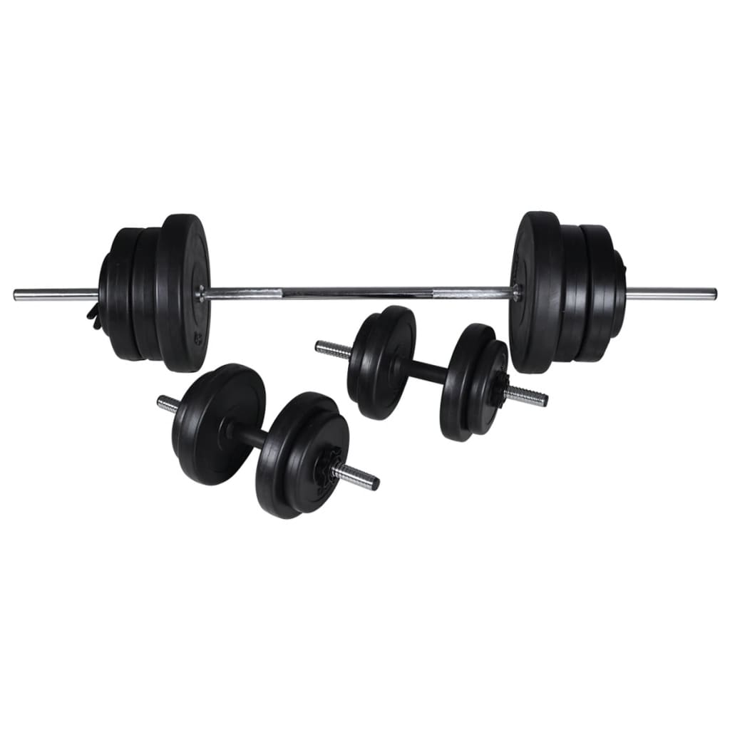 8718475702528_g_en_hd_6 vidaXL Wall-mounted Power Tower with Barbell and Dumbbell Set 60.5 kg - Image 7