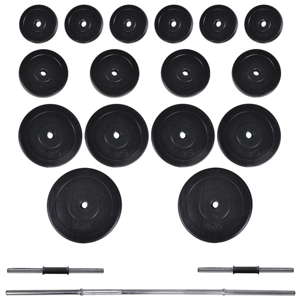 8718475702528_g_en_hd_9 vidaXL Wall-mounted Power Tower with Barbell and Dumbbell Set 60.5 kg - Image 10