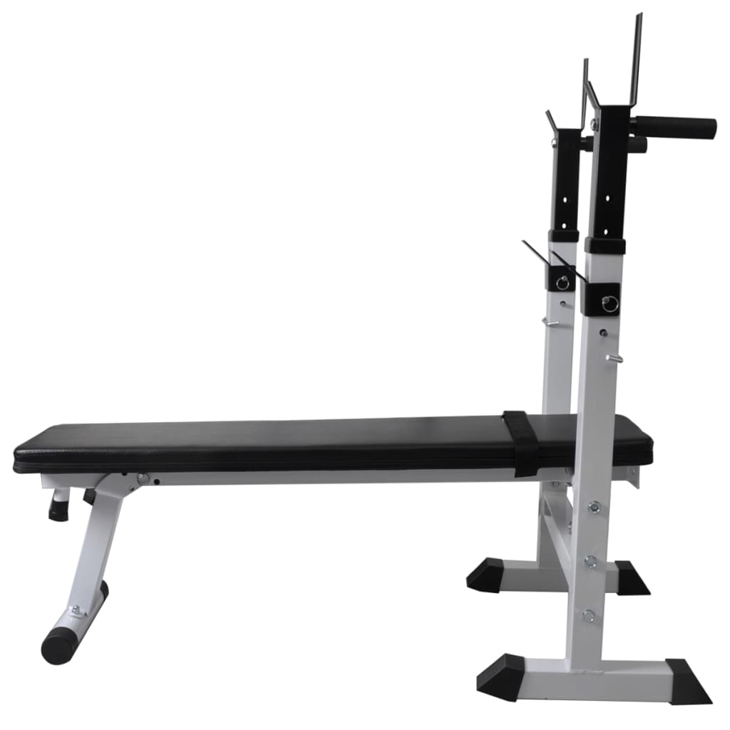 8718475702566_g_en_hd_2 vidaXL Workout Bench with Weight Rack Barbell and Dumbbell Set 60.5kg - Image 3