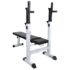 vidaXL Workout Bench with Weight Rack Barbell and Dumbbell Set 60.5kg - Image 4