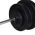 vidaXL Workout Bench with Weight Rack Barbell and Dumbbell Set 60.5kg - Image 8