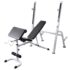 vidaXL Workout Bench with Weight Rack Barbell and Dumbbell Set 60.5kg - Image 2