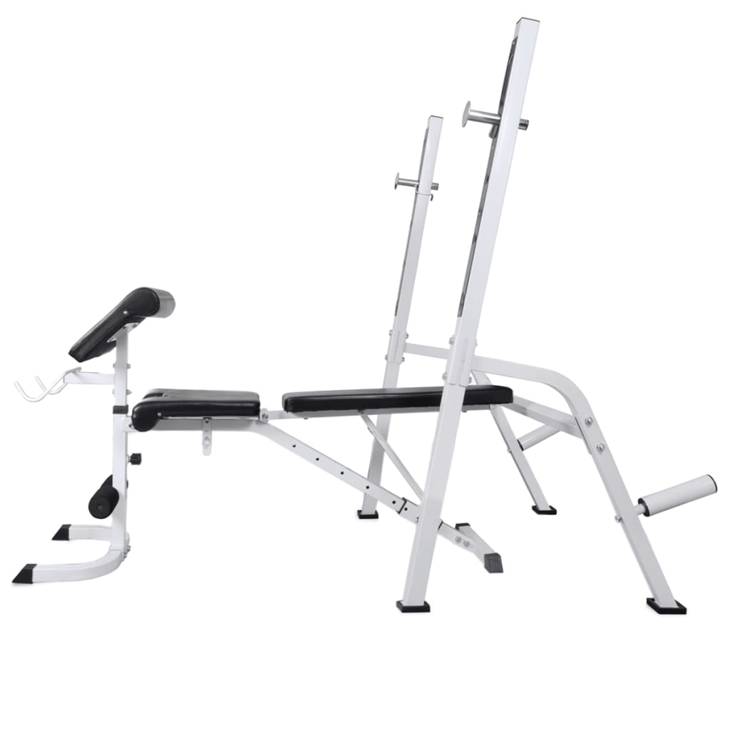 8718475702573_g_en_hd_2 vidaXL Workout Bench with Weight Rack Barbell and Dumbbell Set 60.5kg - Image 3