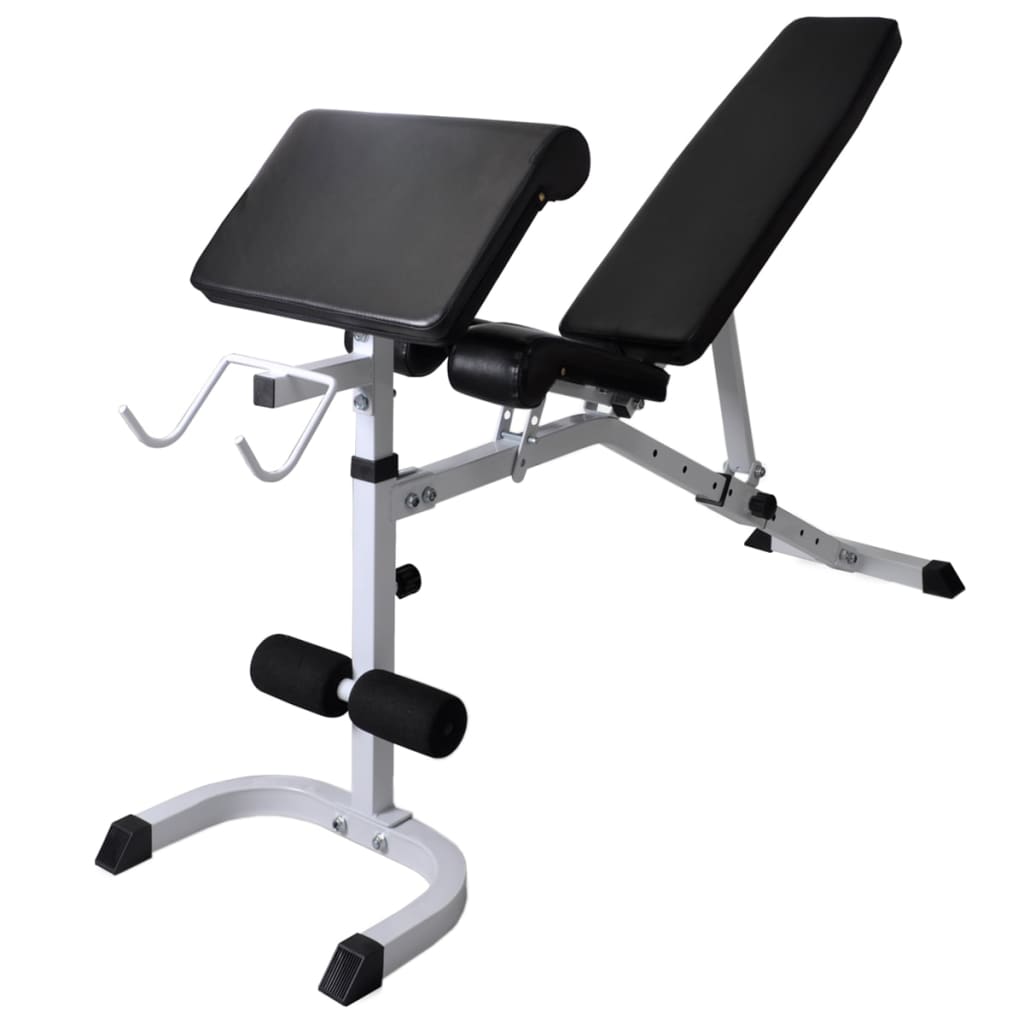 8718475702573_g_en_hd_4 vidaXL Workout Bench with Weight Rack Barbell and Dumbbell Set 60.5kg - Image 5
