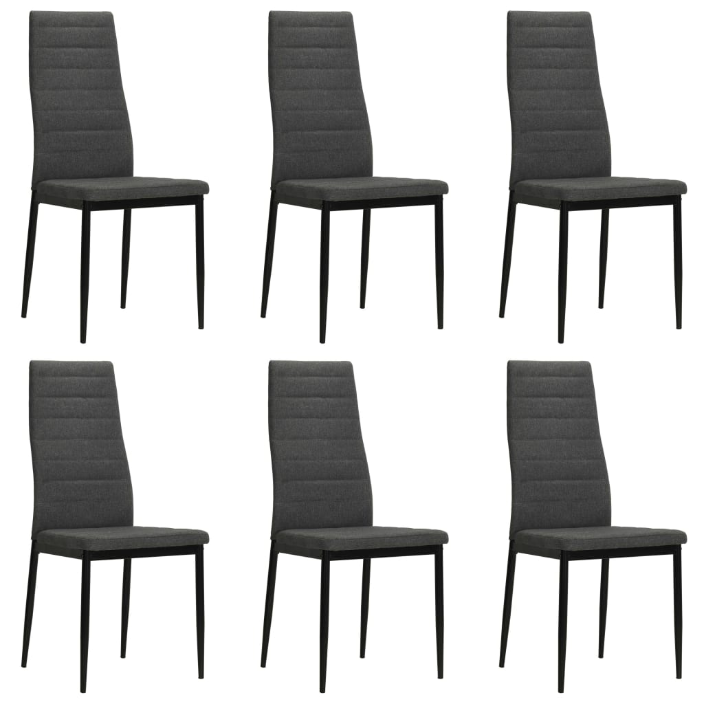 8718475702740_a_en_hd_1 vidaXL Dining Chairs 6 pcs Dark Grey Fabric - Image 1