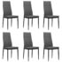vidaXL Dining Chairs 6 pcs Light Grey Fabric
