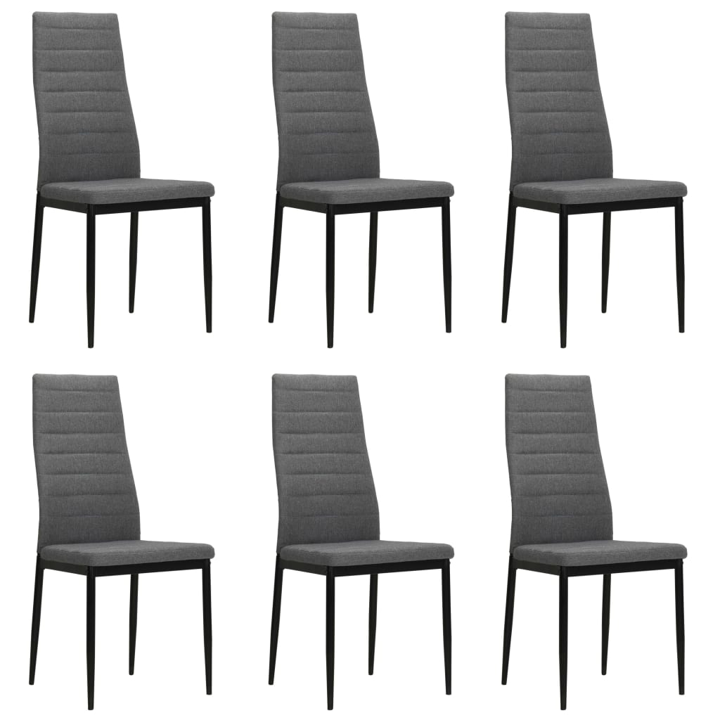 8718475702757_a_en_hd_1 vidaXL Dining Chairs 6 pcs Light Grey Fabric - Image 1