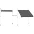 vidaXL Manual Retractable Awning 250 cm Anthracite - Image 6
