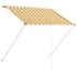 vidaXL Retractable Awning 150x150 cm Yellow and White - Image 2