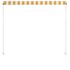 vidaXL Retractable Awning 150x150 cm Yellow and White - Image 5
