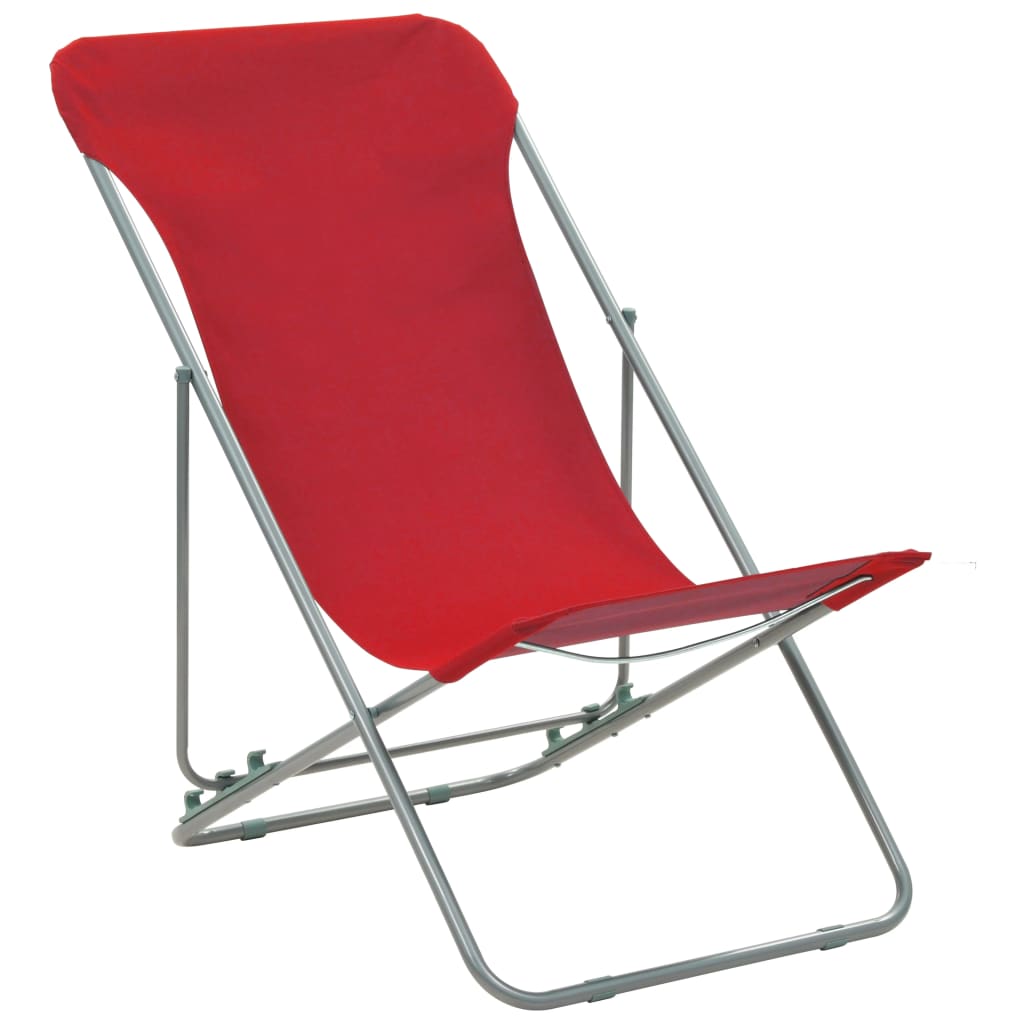 8718475703747_g_en_hd_1 vidaXL Folding Beach Chairs 2 pcs Steel and Oxford Fabric Red - Image 2