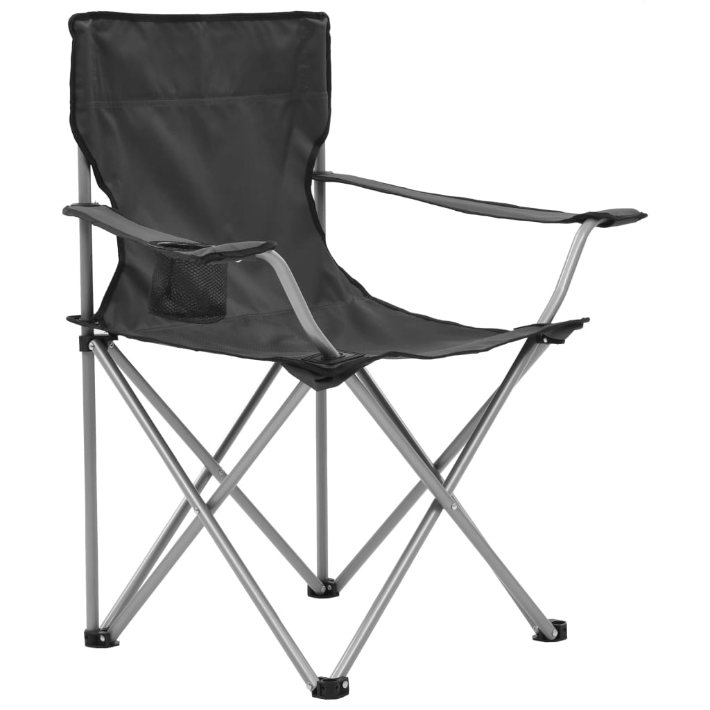 8718475703983_g_en_hd_2 vidaXL Camping Table and Chair Set 3 Pieces Grey - Image 3
