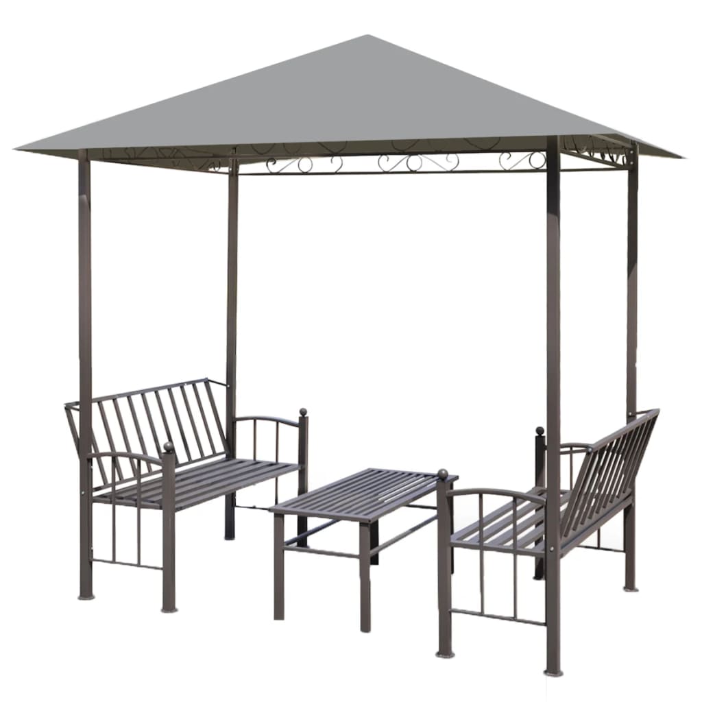 8718475704676_a_en_hd_1 vidaXL Garden Pavilion with Table and Benches 2.5x1.5x2.4 m Anthracite - Image 2
