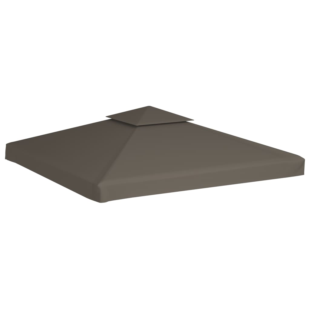 8718475704683_g_en_hd_1 vidaXL 2-Tier Gazebo Top Cover 310 g/m² 3x3 m Taupe - Image 2