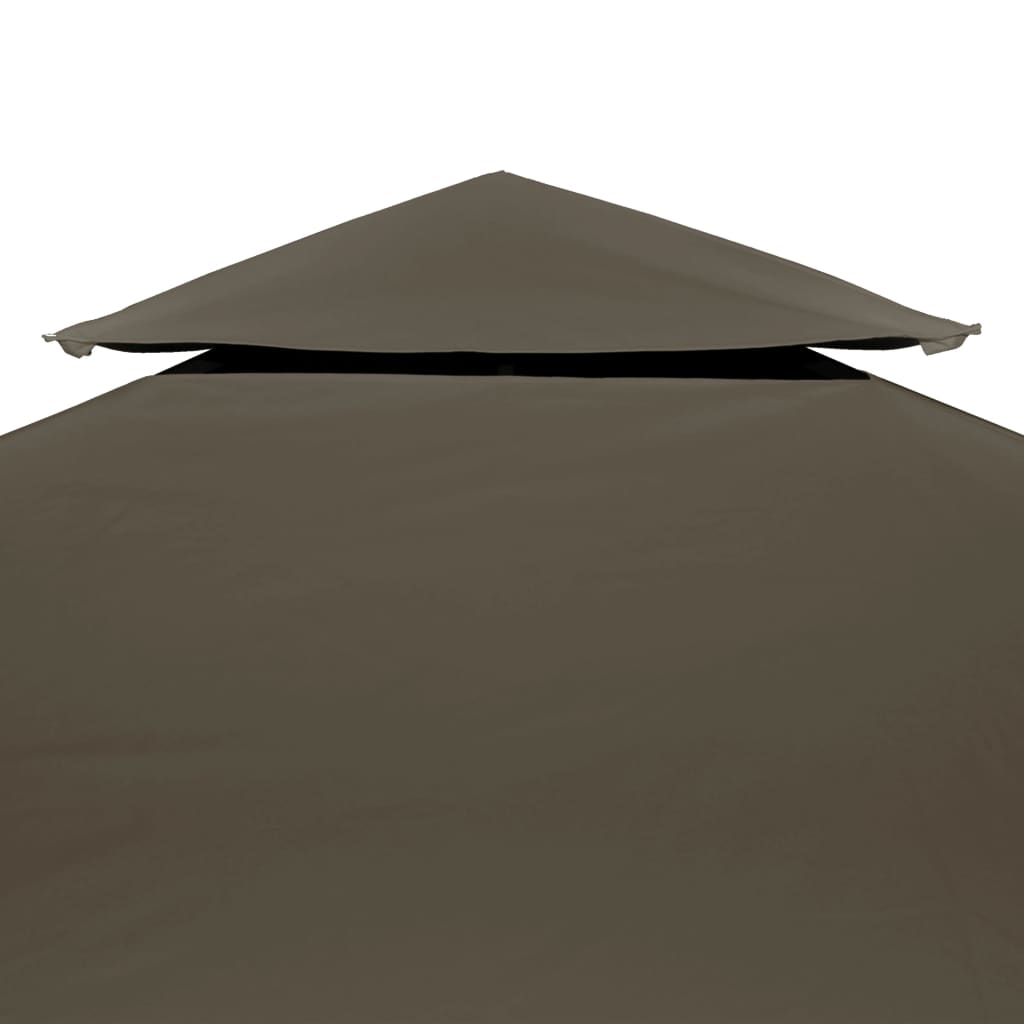 8718475704683_g_en_hd_2 vidaXL 2-Tier Gazebo Top Cover 310 g/m² 3x3 m Taupe - Image 3