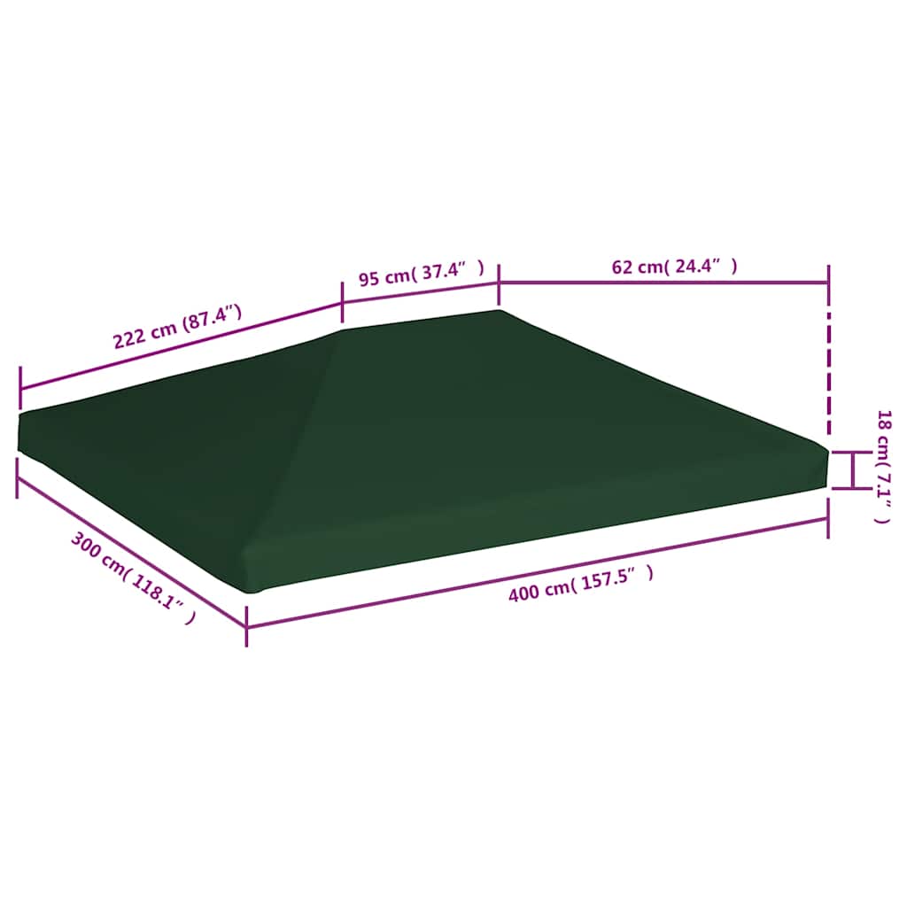 8718475704973_g_en_hd_5 vidaXL Gazebo Top Cover 310 g/m² 4x3 m Green - Image 6