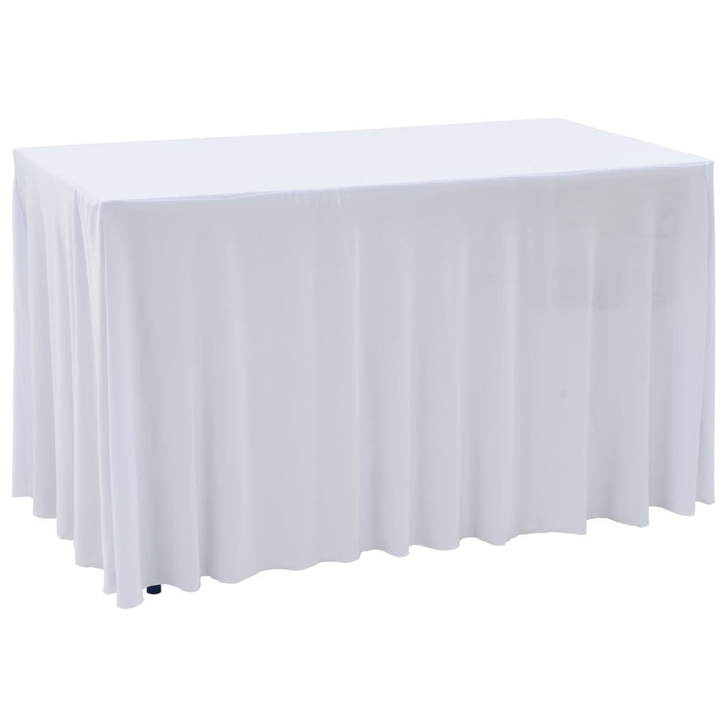 8718475706168_a_en_hd_1 vidaXL 2 pcs Stretch Table Covers with Skirt 183x76x74 cm White - Image 1