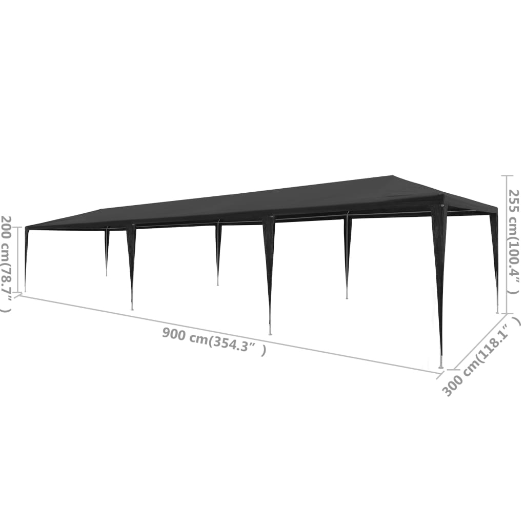 8718475709305_g_en_hd_5 vidaXL Party Tent 3x9 m PE Anthracite - Image 6