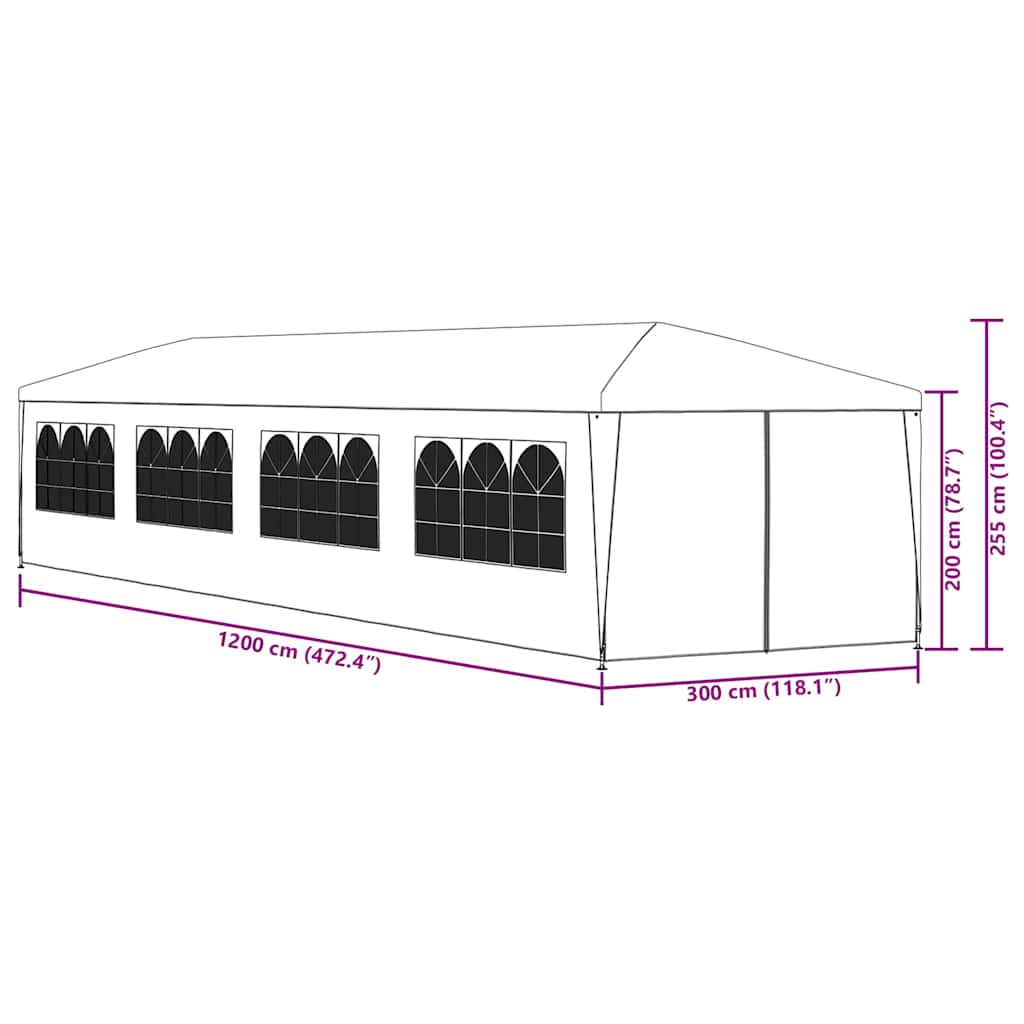 8718475709473_g_en_hd_9 vidaXL Party Tent 3x12 m Anthracite - Image 11