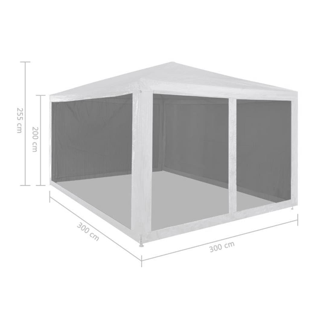 8718475709497_g_en_hd_5 vidaXL Party Tent with 4 Mesh Sidewalls 3x3 m - Image 6